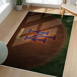 MLB New York Mets Area Rug Non-Slip Baseball Carpet Home Decor Gift Idea For Fans NYM224