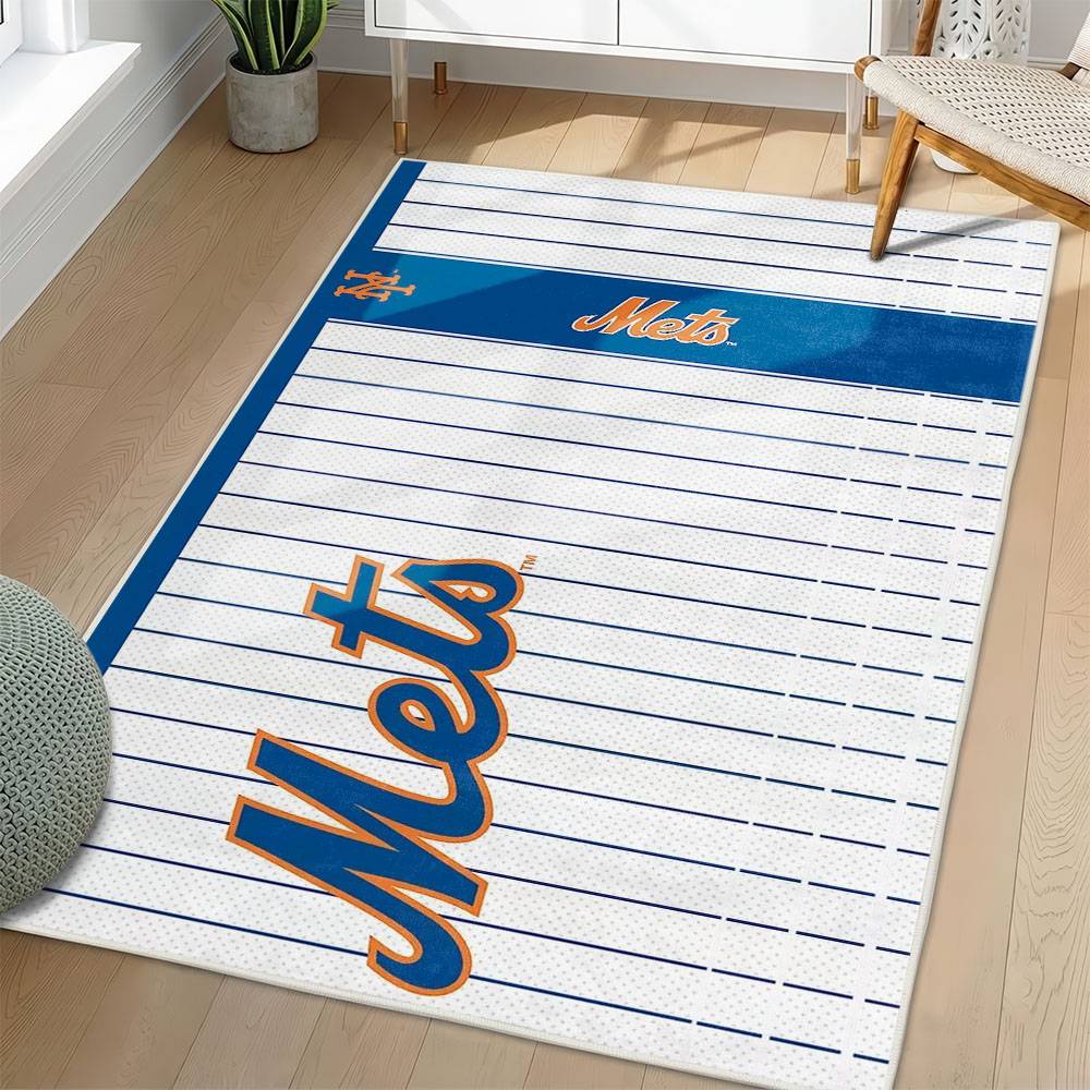 MLB New York Mets Area Rug Non-Slip Baseball Carpet Home Decor Gift Idea For Fans NYM225