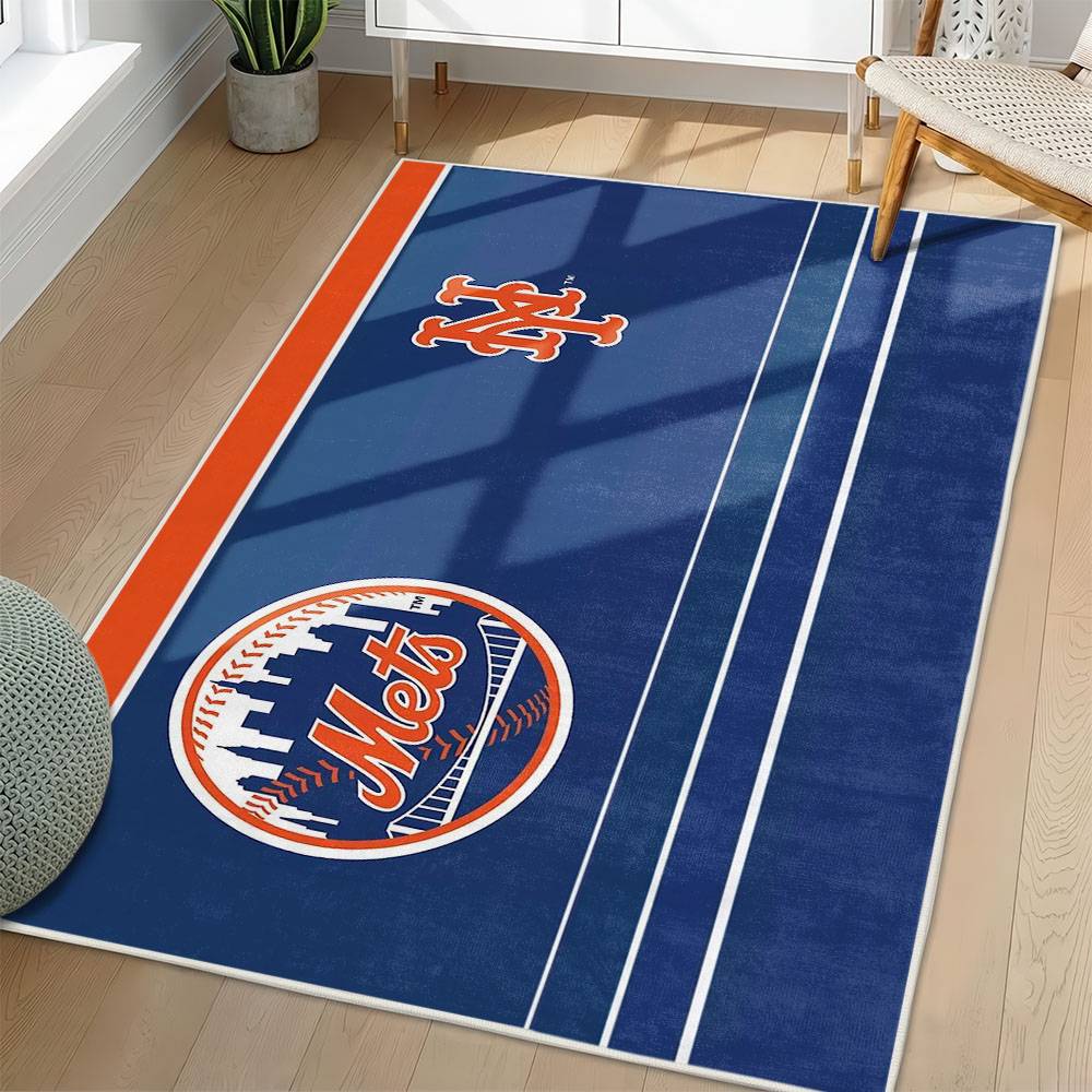 MLB New York Mets Area Rug Non-Slip Baseball Carpet Home Decor Gift Idea For Fans NYM226