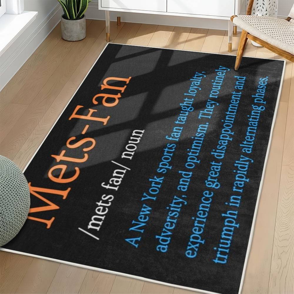 MLB New York Mets Area Rug Non-Slip Baseball Carpet Home Decor Gift Idea For Fans NYM23
