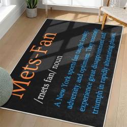 MLB New York Mets Area Rug Non-Slip Baseball Carpet Home Decor Gift Idea For Fans NYM23