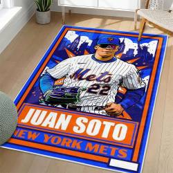 MLB New York Mets Area Rug Non-Slip Baseball Carpet Home Decor Gift Idea For Fans NYM231