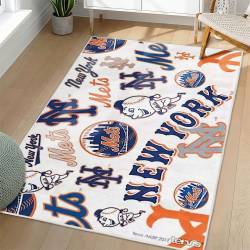 MLB New York Mets Area Rug Non-Slip Baseball Carpet Home Decor Gift Idea For Fans NYM232