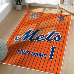 MLB New York Mets Area Rug Non-Slip Baseball Carpet Home Decor Gift Idea For Fans NYM236