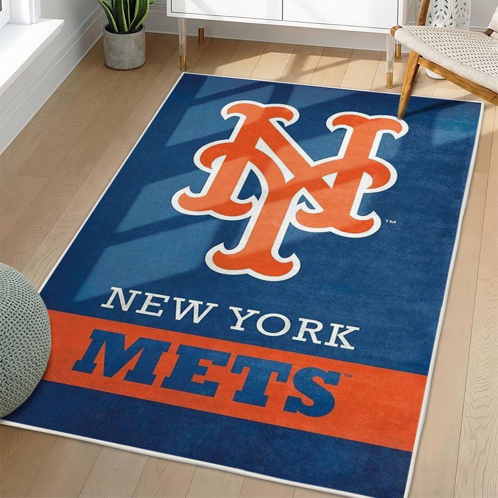 MLB New York Mets Area Rug Non-Slip Baseball Carpet Home Decor Gift Idea For Fans NYM237