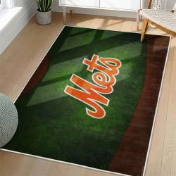 MLB New York Mets Area Rug Non-Slip Baseball Carpet Home Decor Gift Idea For Fans NYM24