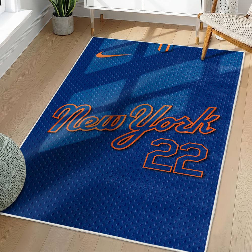 MLB New York Mets Area Rug Non-Slip Baseball Carpet Home Decor Gift Idea For Fans NYM240