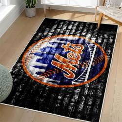 MLB New York Mets Area Rug Non-Slip Baseball Carpet Home Decor Gift Idea For Fans NYM241