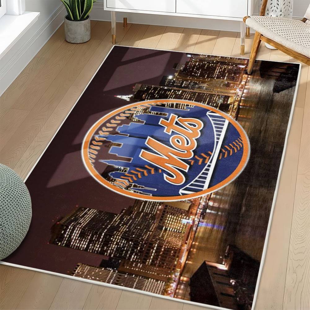 MLB New York Mets Area Rug Non-Slip Baseball Carpet Home Decor Gift Idea For Fans NYM27