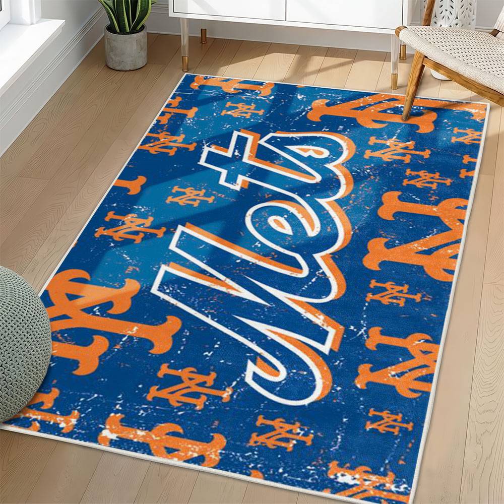 MLB New York Mets Area Rug Non-Slip Baseball Carpet Home Decor Gift Idea For Fans NYM29