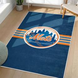 MLB New York Mets Area Rug Non-Slip Baseball Carpet Home Decor Gift Idea For Fans NYM3