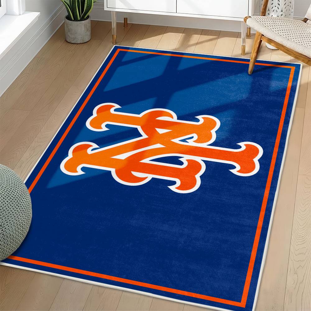MLB New York Mets Area Rug Non-Slip Baseball Carpet Home Decor Gift Idea For Fans NYM30