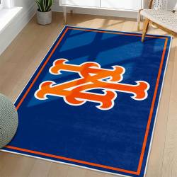 MLB New York Mets Area Rug Non-Slip Baseball Carpet Home Decor Gift Idea For Fans NYM30
