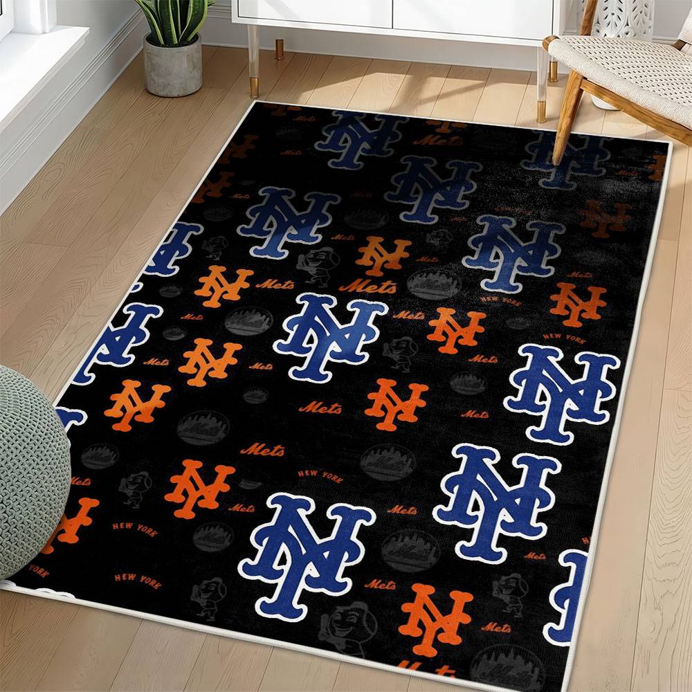 MLB New York Mets Area Rug Non-Slip Baseball Carpet Home Decor Gift Idea For Fans NYM34
