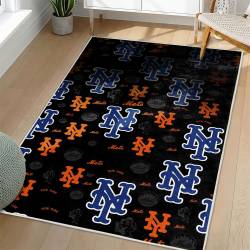 MLB New York Mets Area Rug Non-Slip Baseball Carpet Home Decor Gift Idea For Fans NYM34