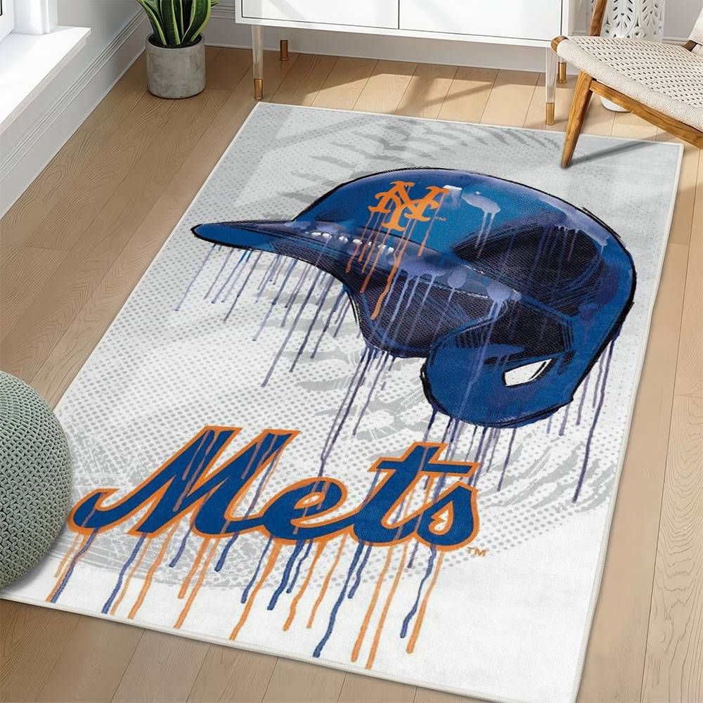 MLB New York Mets Area Rug Non-Slip Baseball Carpet Home Decor Gift Idea For Fans NYM35