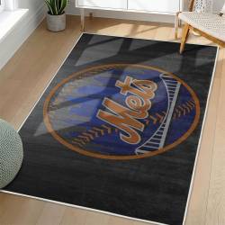 MLB New York Mets Area Rug Non-Slip Baseball Carpet Home Decor Gift Idea For Fans NYM36