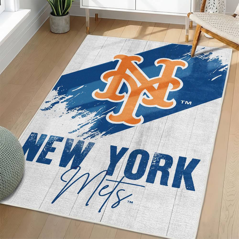 MLB New York Mets Area Rug Non-Slip Baseball Carpet Home Decor Gift Idea For Fans NYM39