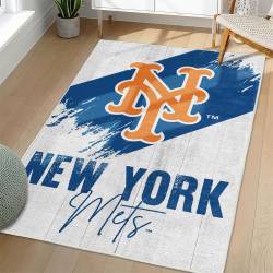 MLB New York Mets Area Rug Non-Slip Baseball Carpet Home Decor Gift Idea For Fans NYM39
