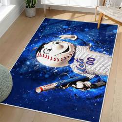 MLB New York Mets Area Rug Non-Slip Baseball Carpet Home Decor Gift Idea For Fans NYM4
