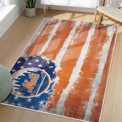 MLB New York Mets Area Rug Non-Slip Baseball Carpet Home Decor Gift Idea For Fans NYM41