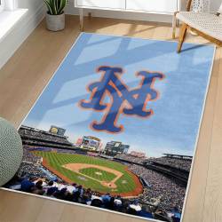 MLB New York Mets Area Rug Non-Slip Baseball Carpet Home Decor Gift Idea For Fans NYM48