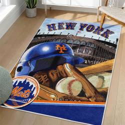 MLB New York Mets Area Rug Non-Slip Baseball Carpet Home Decor Gift Idea For Fans NYM49