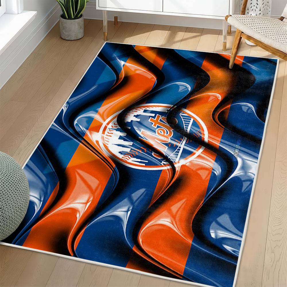 MLB New York Mets Area Rug Non-Slip Baseball Carpet Home Decor Gift Idea For Fans NYM5