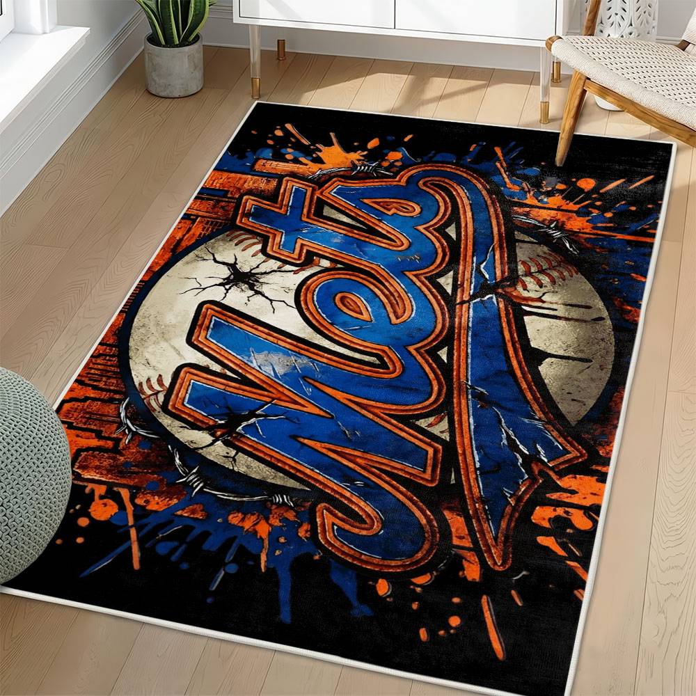 MLB New York Mets Area Rug Non-Slip Baseball Carpet Home Decor Gift Idea For Fans NYM52