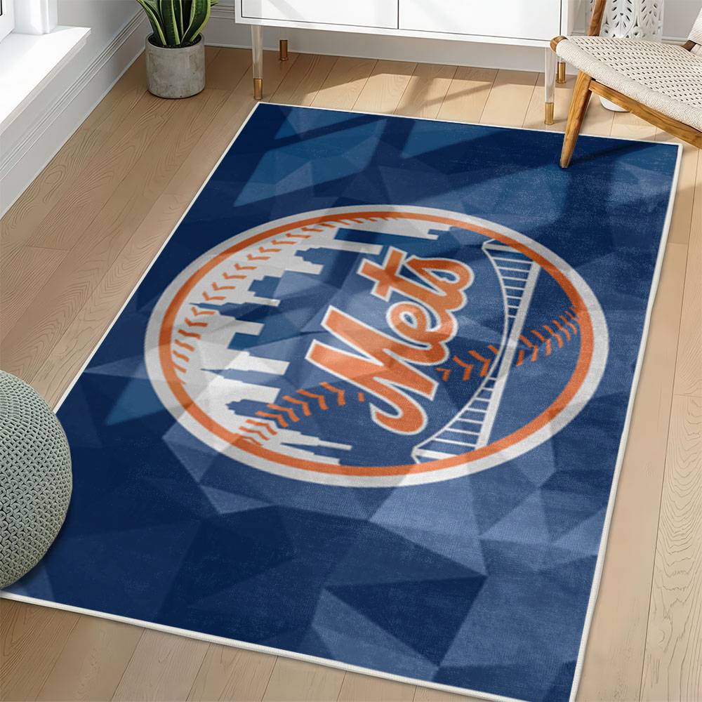 MLB New York Mets Area Rug Non-Slip Baseball Carpet Home Decor Gift Idea For Fans NYM55