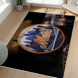 MLB New York Mets Area Rug Non-Slip Baseball Carpet Home Decor Gift Idea For Fans NYM59