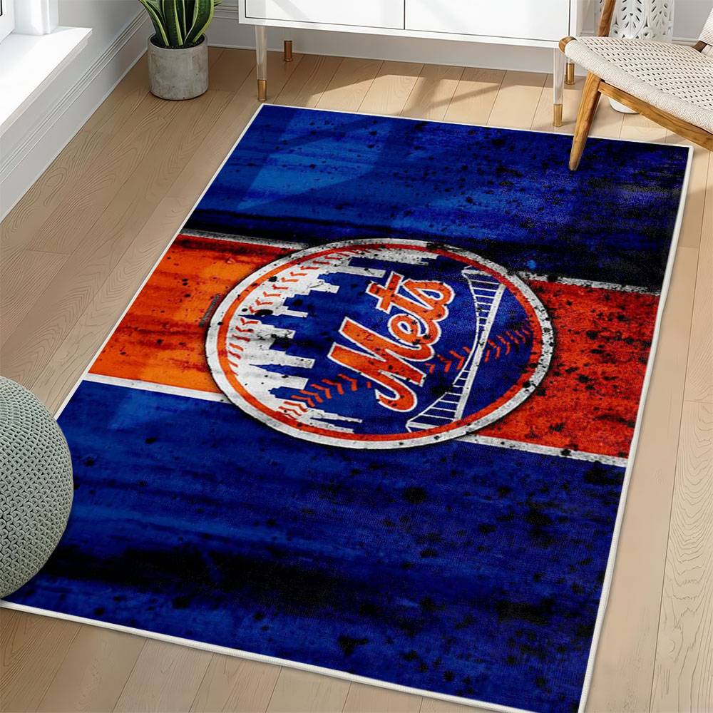 MLB New York Mets Area Rug Non-Slip Baseball Carpet Home Decor Gift Idea For Fans NYM61