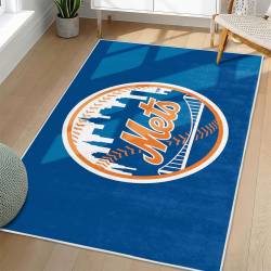 MLB New York Mets Area Rug Non-Slip Baseball Carpet Home Decor Gift Idea For Fans NYM62