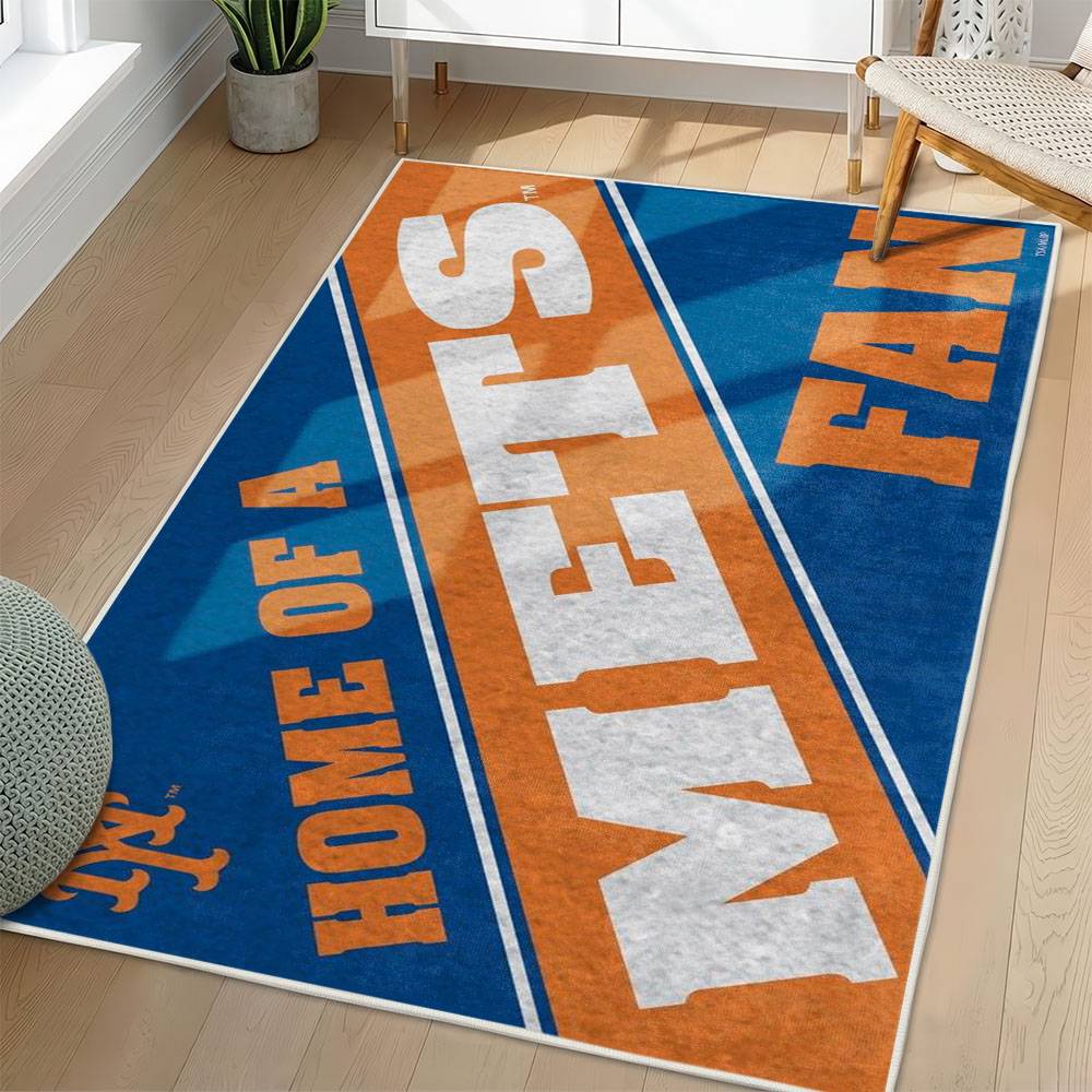 MLB New York Mets Area Rug Non-Slip Baseball Carpet Home Decor Gift Idea For Fans NYM63