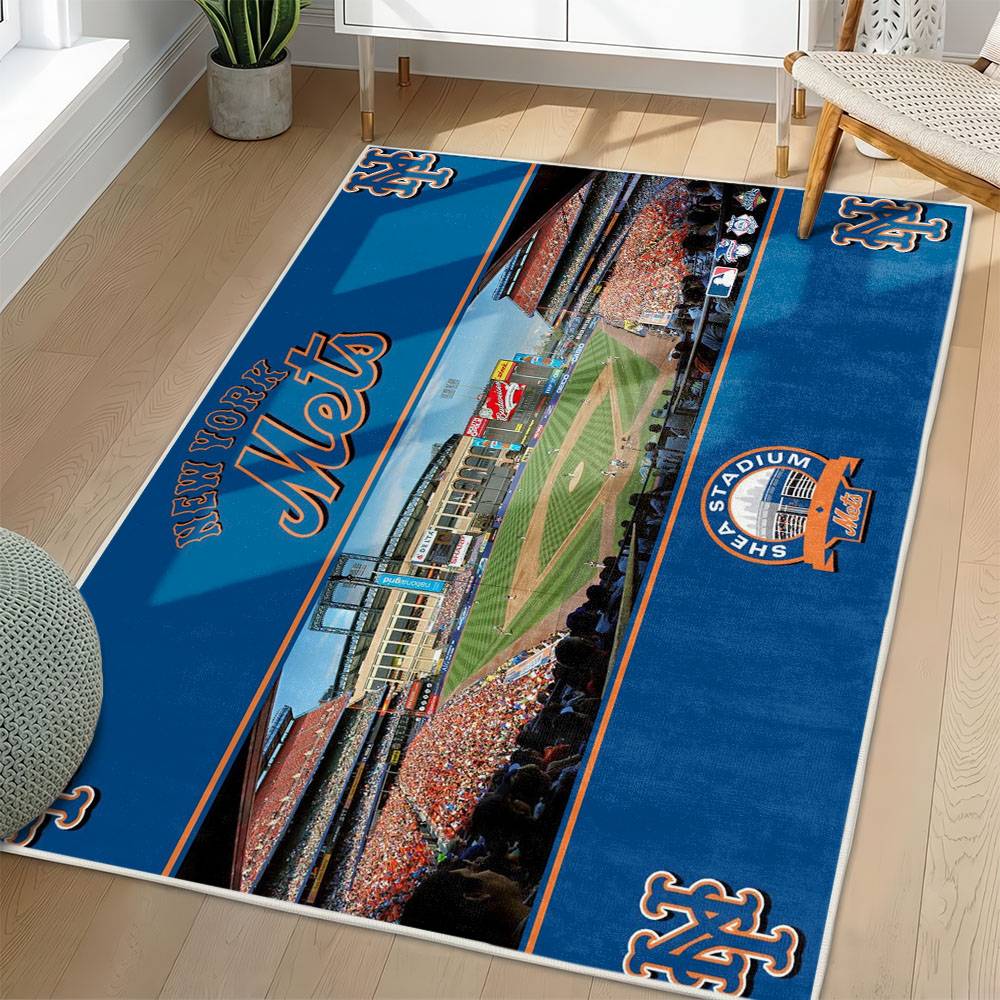 MLB New York Mets Area Rug Non-Slip Baseball Carpet Home Decor Gift Idea For Fans NYM64