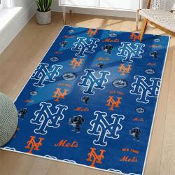 MLB New York Mets Area Rug Non-Slip Baseball Carpet Home Decor Gift Idea For Fans NYM65
