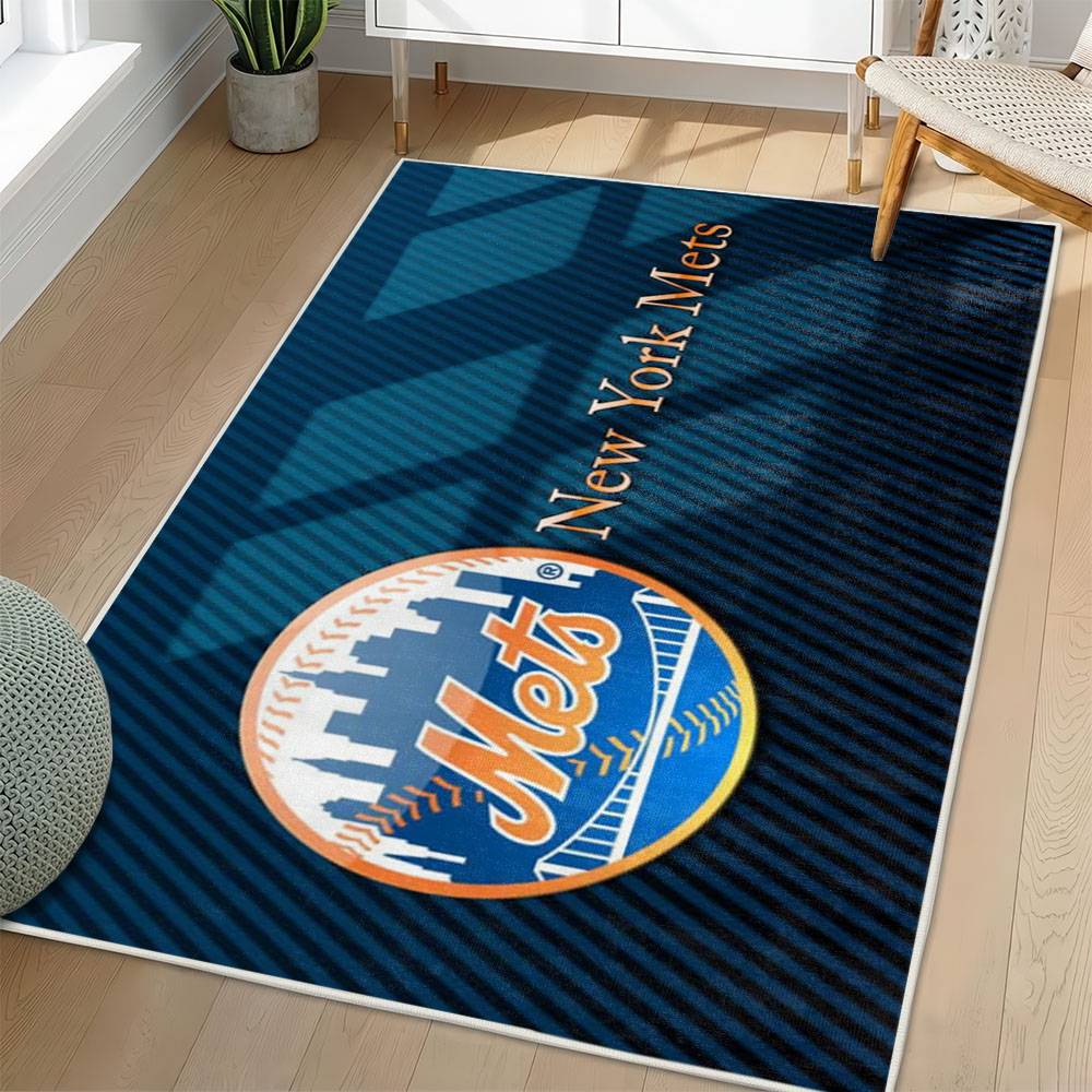 MLB New York Mets Area Rug Non-Slip Baseball Carpet Home Decor Gift Idea For Fans NYM67
