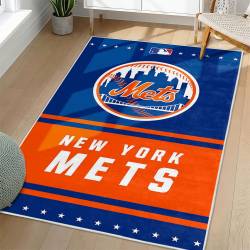 MLB New York Mets Area Rug Non-Slip Baseball Carpet Home Decor Gift Idea For Fans NYM69