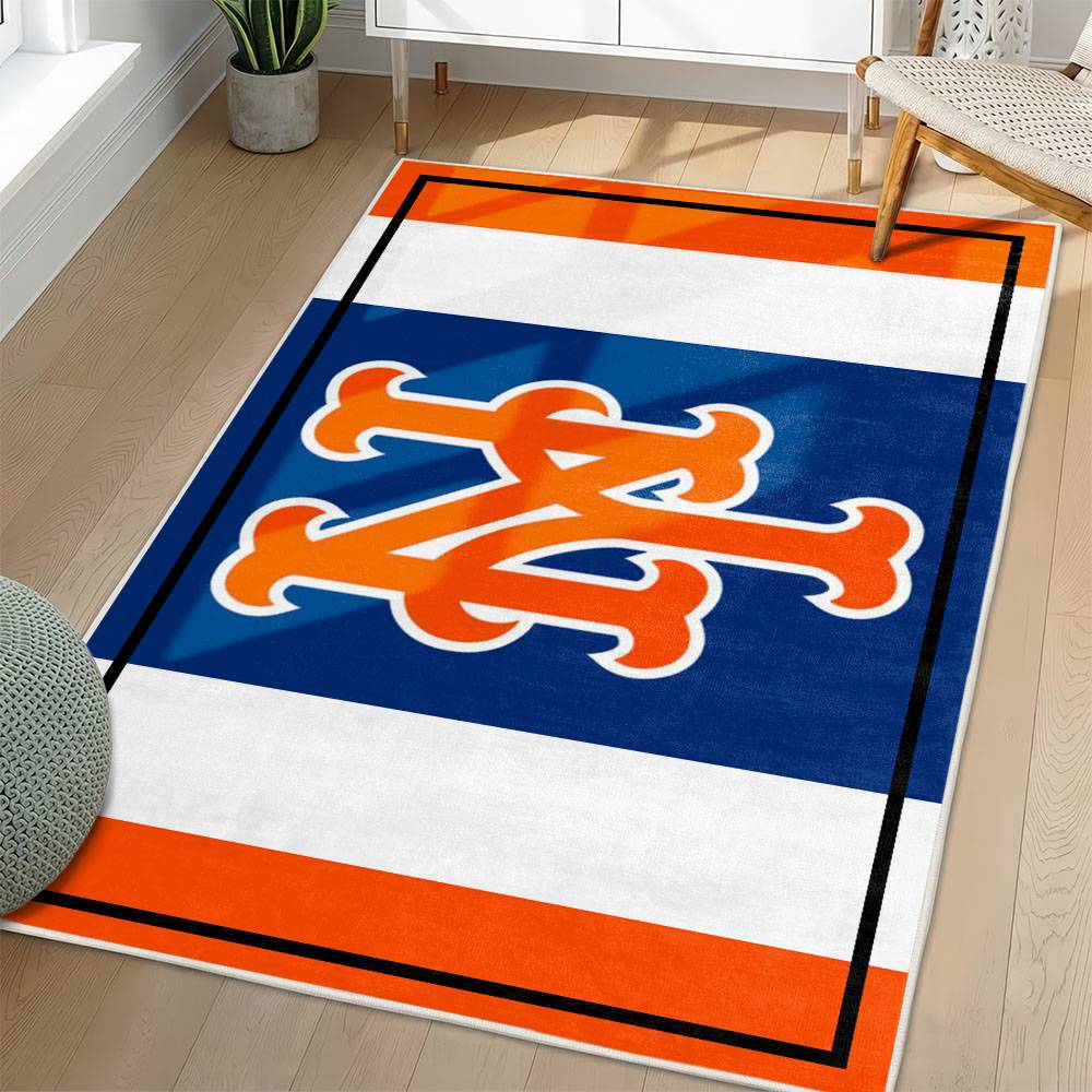 MLB New York Mets Area Rug Non-Slip Baseball Carpet Home Decor Gift Idea For Fans NYM7
