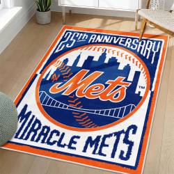 MLB New York Mets Area Rug Non-Slip Baseball Carpet Home Decor Gift Idea For Fans NYM73