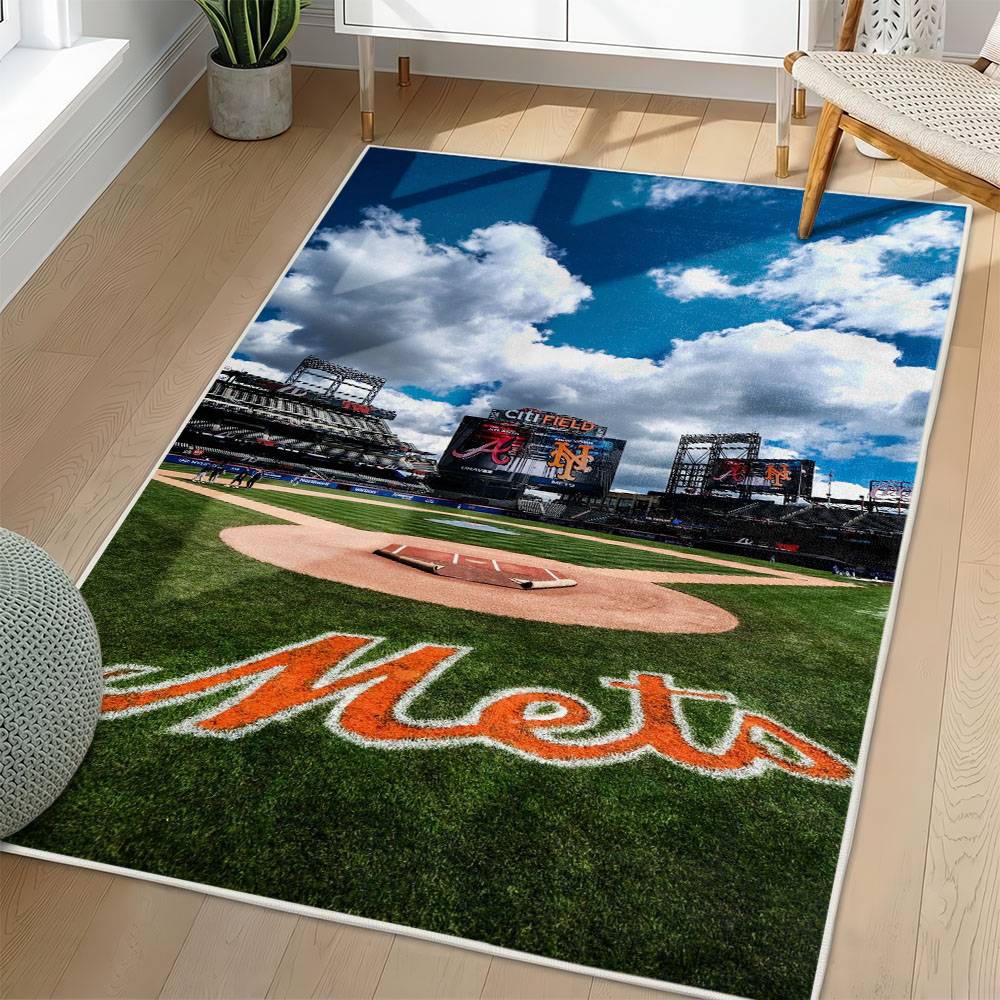 MLB New York Mets Area Rug Non-Slip Baseball Carpet Home Decor Gift Idea For Fans NYM76