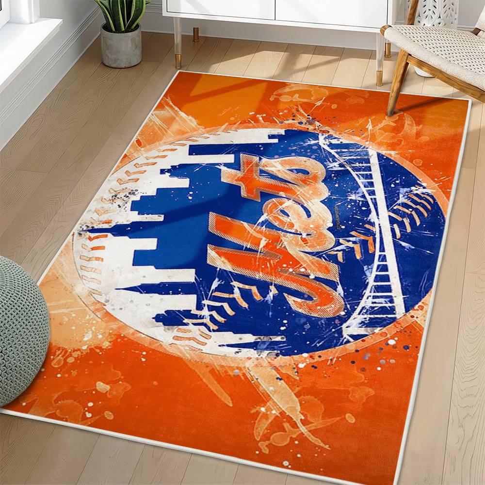 MLB New York Mets Area Rug Non-Slip Baseball Carpet Home Decor Gift Idea For Fans NYM77