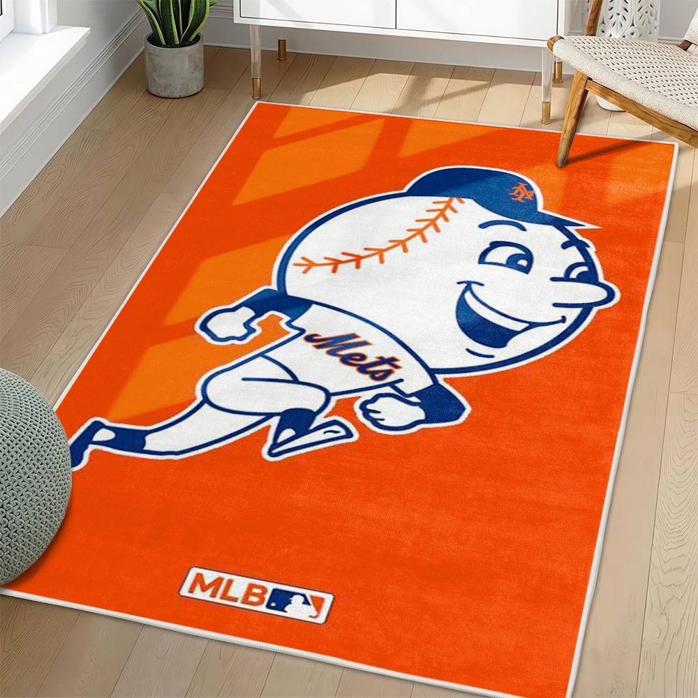 MLB New York Mets Area Rug Non-Slip Baseball Carpet Home Decor Gift Idea For Fans NYM78