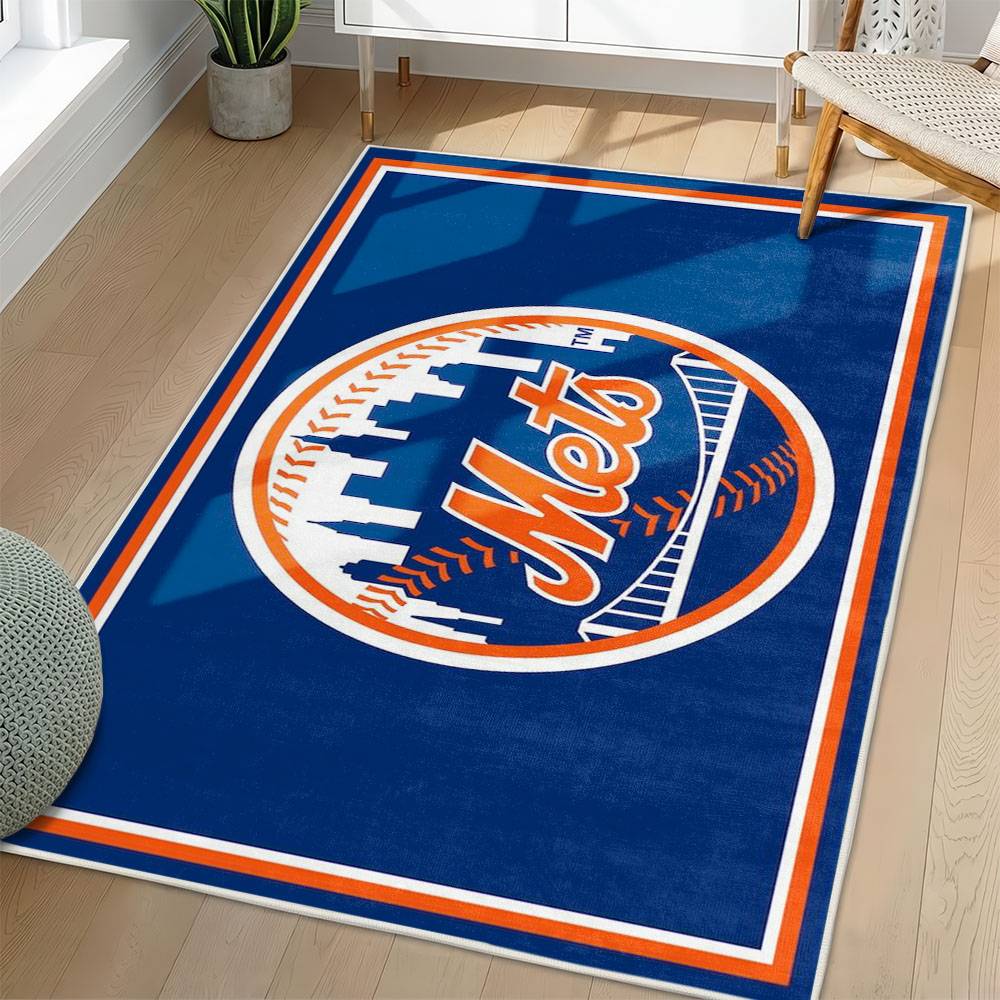 MLB New York Mets Area Rug Non-Slip Baseball Carpet Home Decor Gift Idea For Fans NYM79