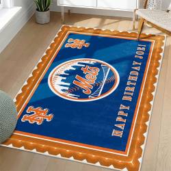 MLB New York Mets Area Rug Non-Slip Baseball Carpet Home Decor Gift Idea For Fans NYM84