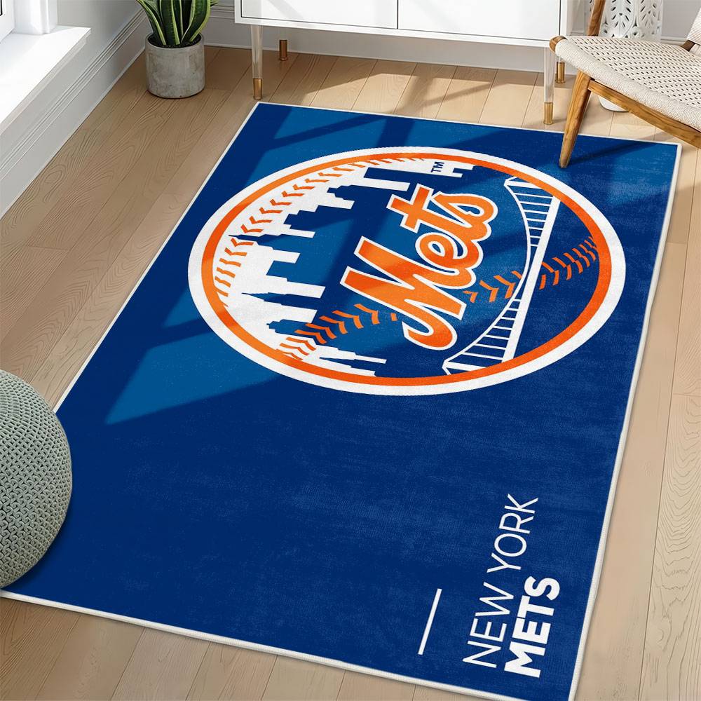 MLB New York Mets Area Rug Non-Slip Baseball Carpet Home Decor Gift Idea For Fans NYM87
