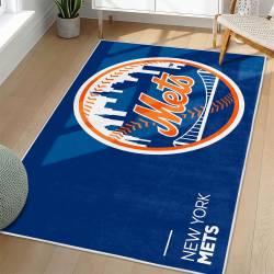 MLB New York Mets Area Rug Non-Slip Baseball Carpet Home Decor Gift Idea For Fans NYM87