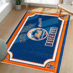 MLB New York Mets Area Rug Non-Slip Baseball Carpet Home Decor Gift Idea For Fans NYM88