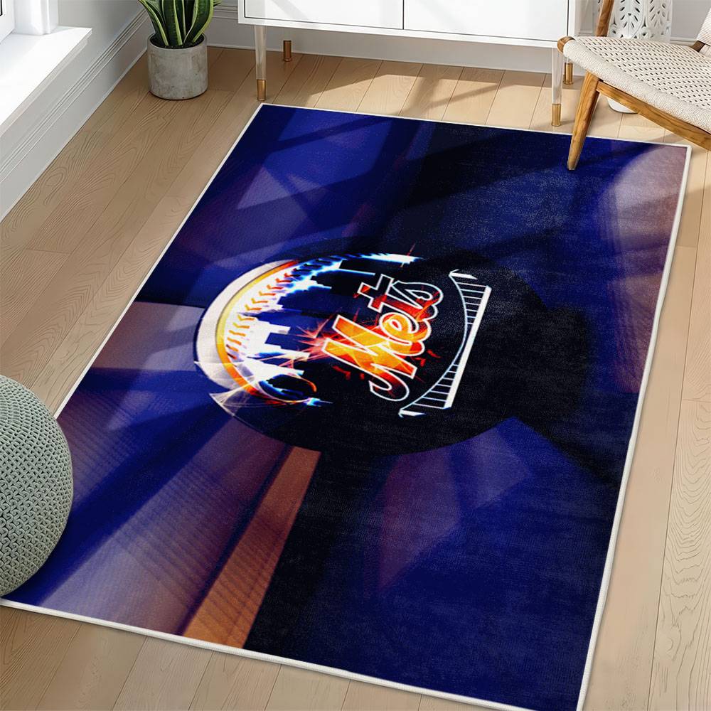 MLB New York Mets Area Rug Non-Slip Baseball Carpet Home Decor Gift Idea For Fans NYM9