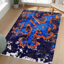 MLB New York Mets Area Rug Non-Slip Baseball Carpet Home Decor Gift Idea For Fans NYM91